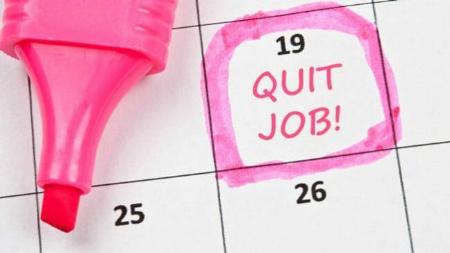 another word for quit on job app